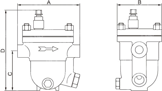 CS11H自由浮球式蒸汽疏水閥結(jié)構圖