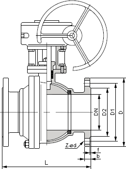 渦輪不銹鋼球閥