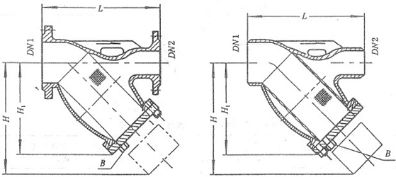 異徑Y(jié)型過(guò)濾器結(jié)構(gòu)圖