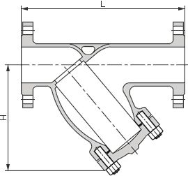 鈦Y型過(guò)濾器結(jié)構(gòu)圖
