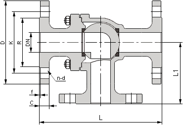 不銹鋼三通球閥結構圖